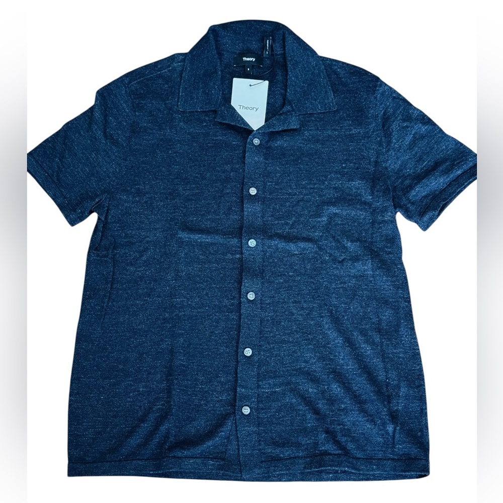 THEORY** Men's Dark Blue Short Sleeve Shirt***Small $195